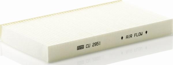 Mann-Filter CU2951 - Filtrs, Salona telpas