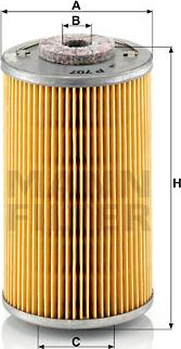 Mann-Filter P707 - Degvielas filtrs