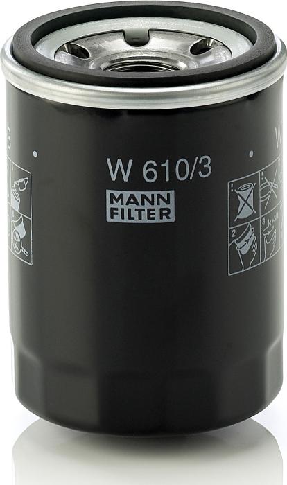 Mann-Filter W610/3 - Eļļas filtrs