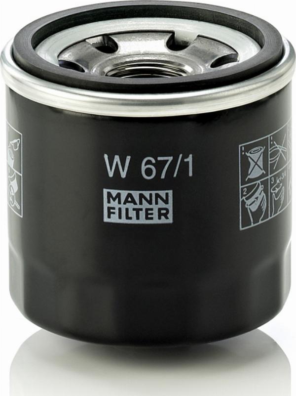 Mann-Filter W67/1 - Eļļas filtrs