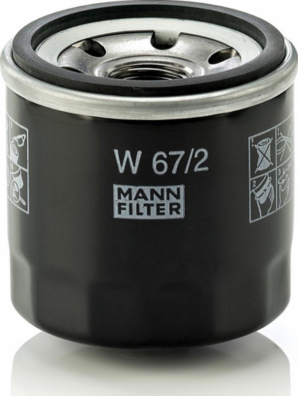 Mann-Filter W67/2 - Eļļas filtrs