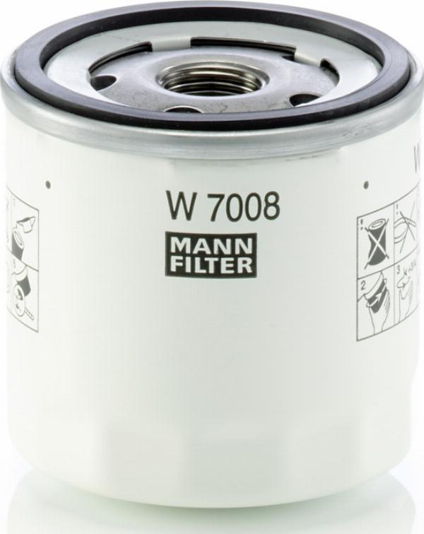 Mann-Filter W7008 - Eļļas filtrs