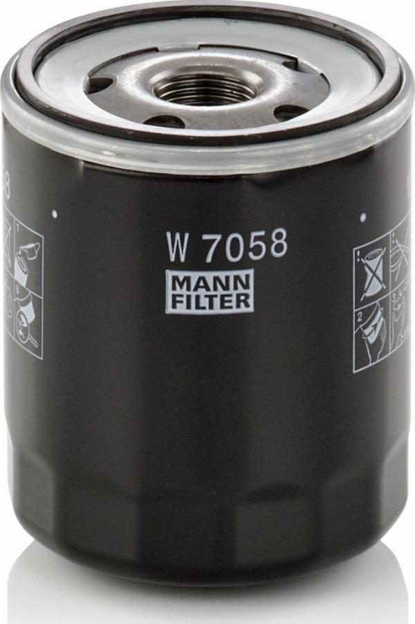 Mann-Filter W7058 - Eļļas filtrs