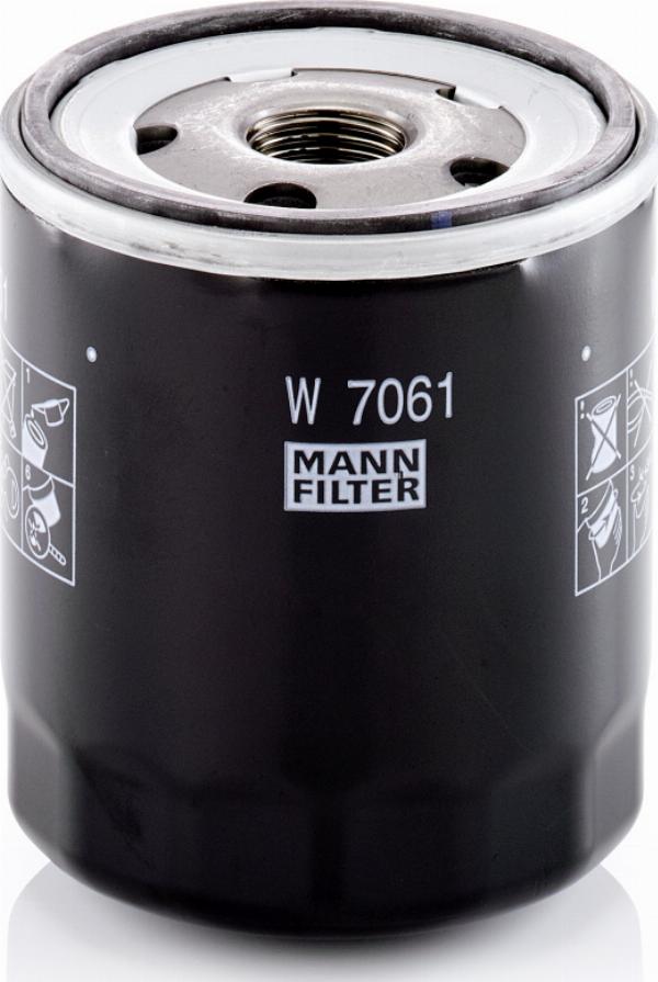 Mann-Filter W7061 - Eļļas filtrs