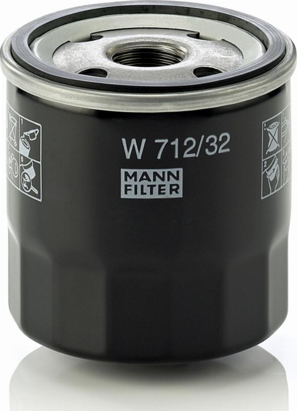 Mann-Filter W712/32 - Eļļas filtrs
