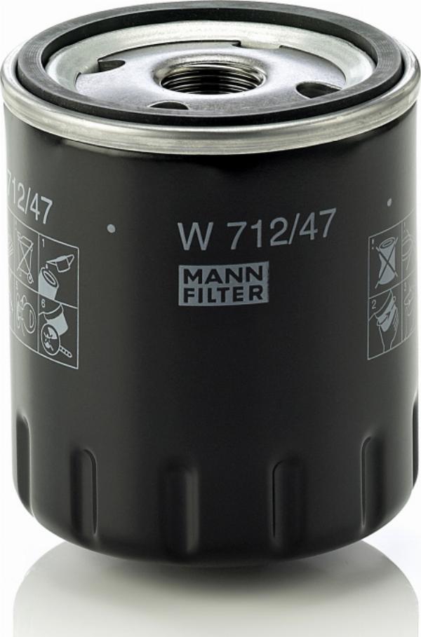 Mann-Filter W712/47 - Eļļas filtrs
