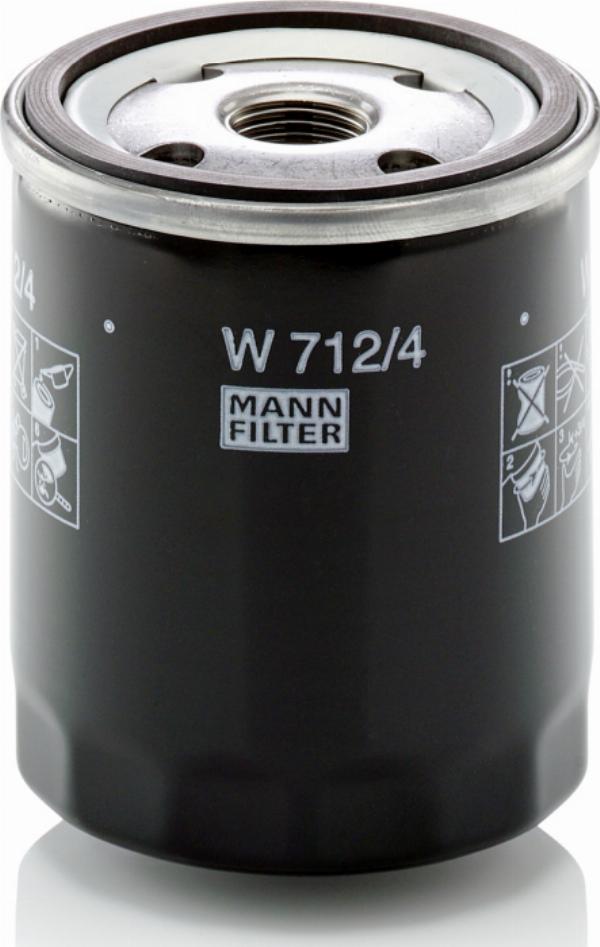Mann-Filter W712/4 - Eļļas filtrs