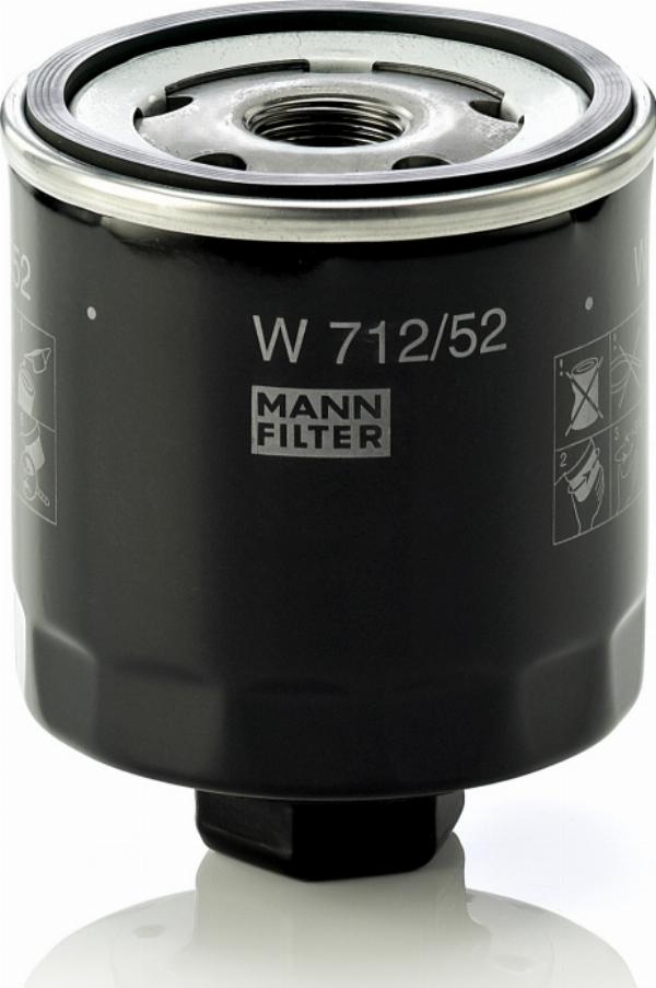 Mann-Filter W712/52 - Eļļas filtrs