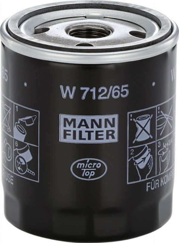 Mann-Filter W712/65 - Eļļas filtrs