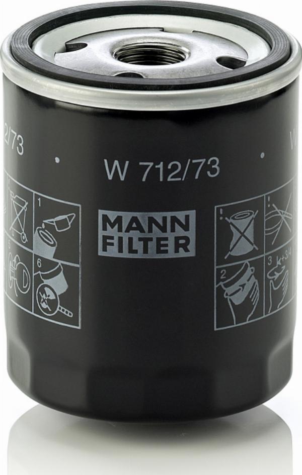 Mann-Filter W712/73 - Eļļas filtrs