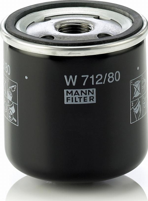 Mann-Filter W712/80 - Eļļas filtrs