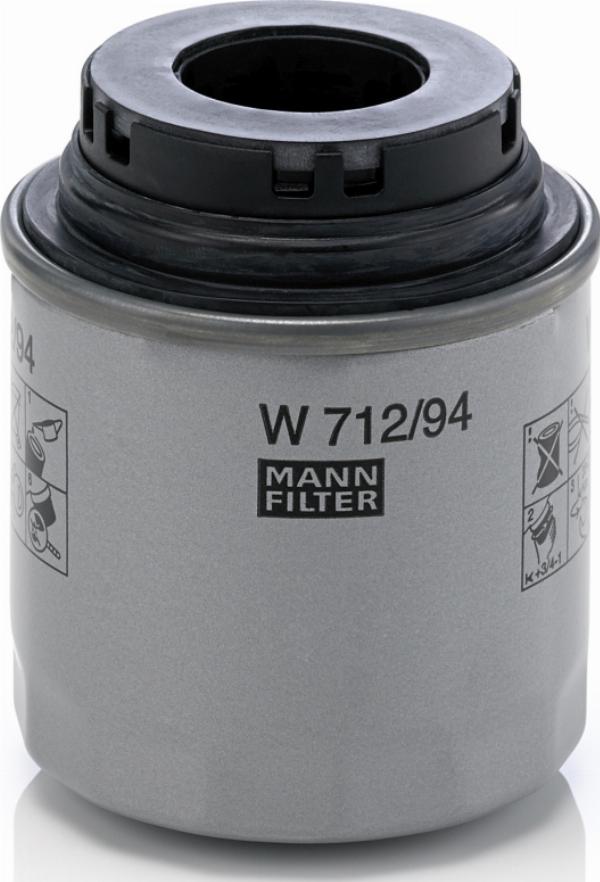 Mann-Filter W712/94 - Eļļas filtrs