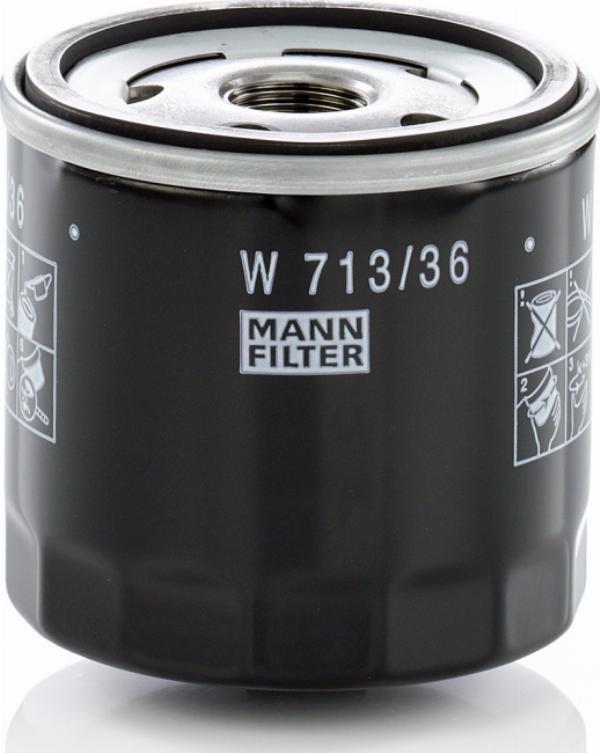 Mann-Filter W713/36 - Eļļas filtrs