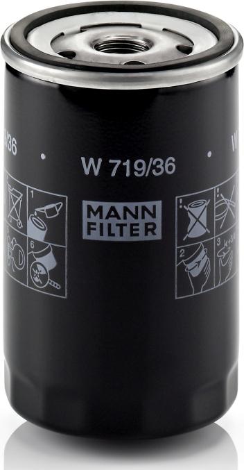 Mann-Filter W719/36 - Eļļas filtrs