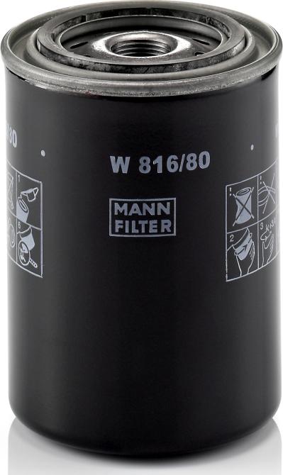 Mann-Filter W816/80 - Eļļas filtrs