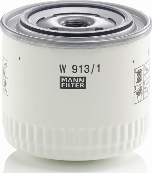 Mann-Filter W913/1 - Eļļas filtrs