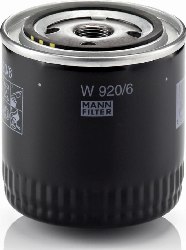 Mann-Filter W920/6 - Eļļas filtrs