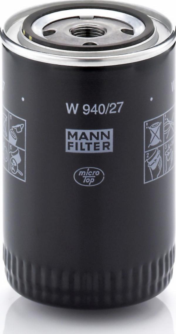 Mann-Filter W940/27 - Eļļas filtrs
