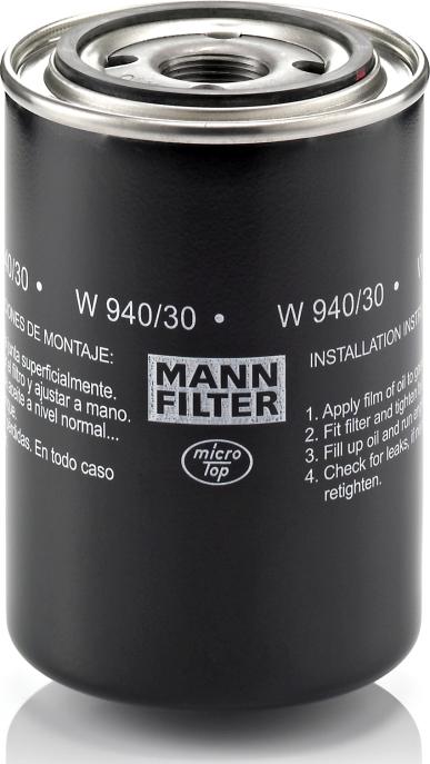 Mann-Filter W940/30 - Eļļas filtrs -