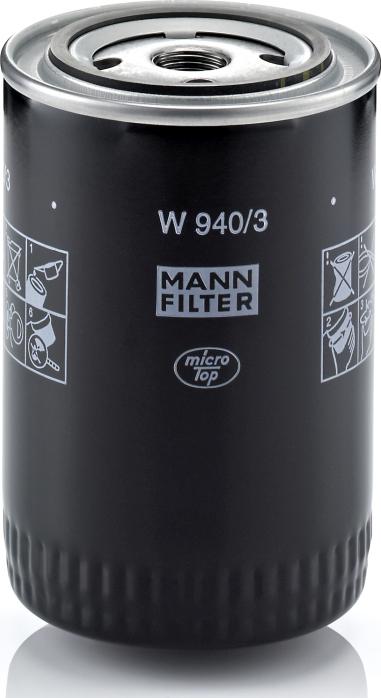 Mann-Filter W940/3 - Eļļas filtrs