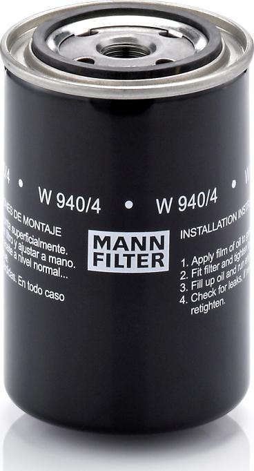 Mann-Filter W940/4 - Eļļas filtrs