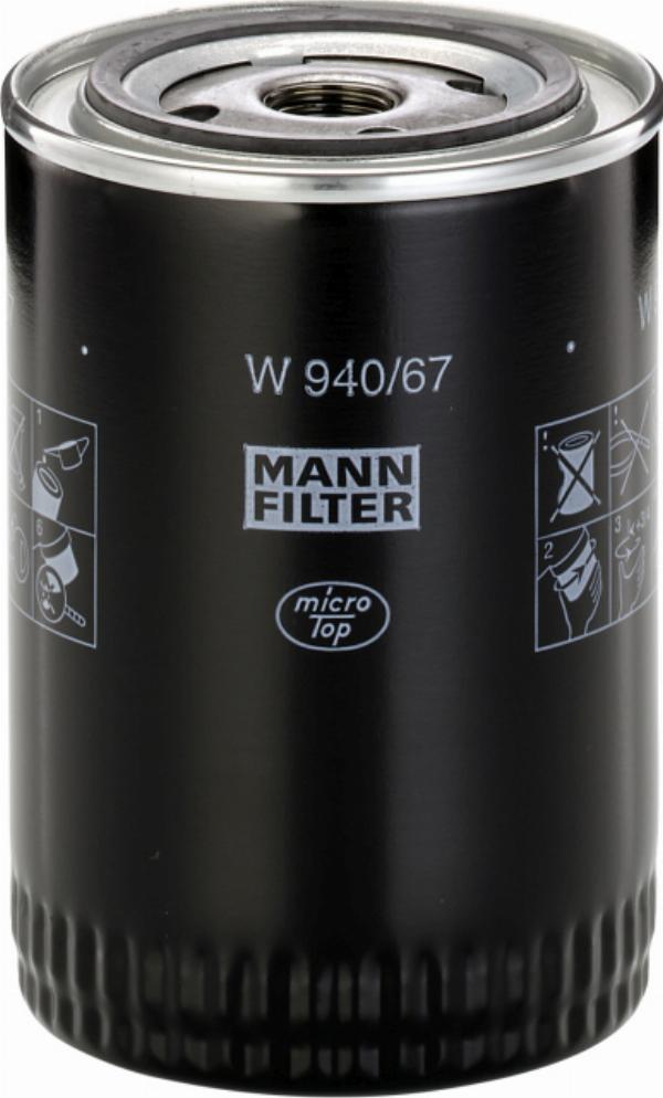 Mann-Filter W940/67 - Eļļas filtrs