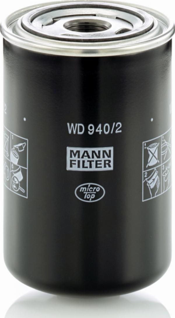 Mann-Filter WD940/2 - Filtrs, Hidropacēlāja sistēma