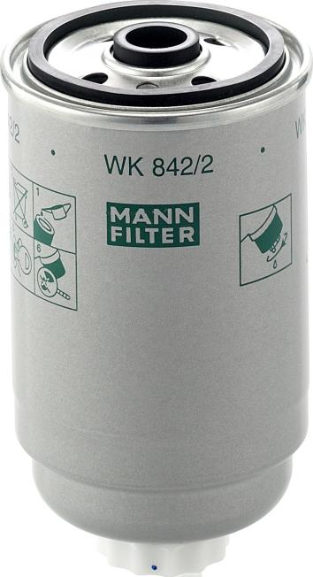 Mann-Filter WK842/2 - Degvielas filtrs