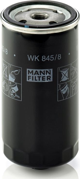 Mann-Filter WK845/8 - Degvielas filtrs