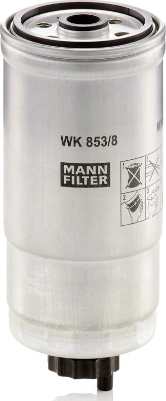 Mann-Filter WK853/8 - Degvielas filtrs