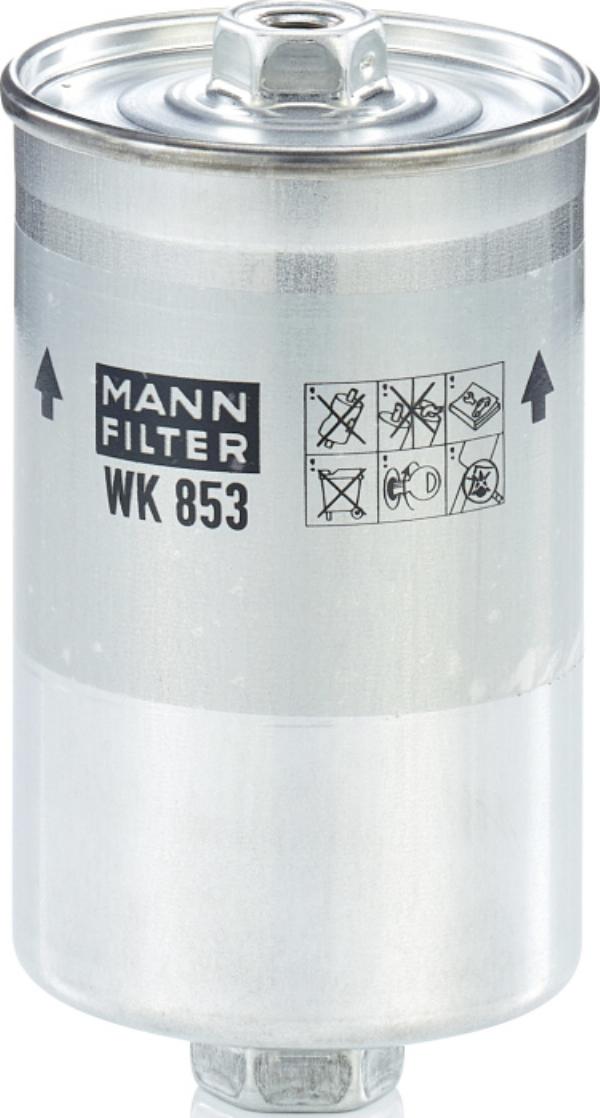 Mann-Filter WK853 - Degvielas filtrs