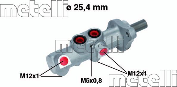 Metelli 05-0756 - 05-0756 BREMŽU CILINDRS