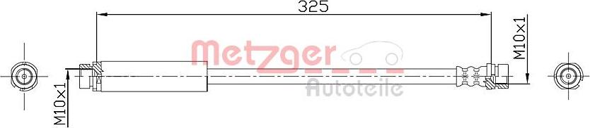 Metzger 4112320 - Bremžu šļūtene
