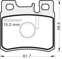 Denckermann B110862 - Bremžu uzliku kompl