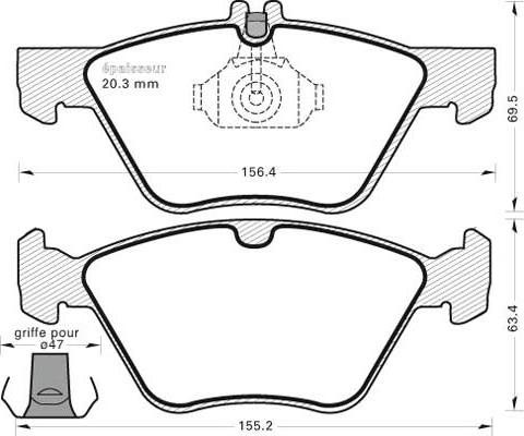 FOMAR Friction FO 639081 - Bremžu