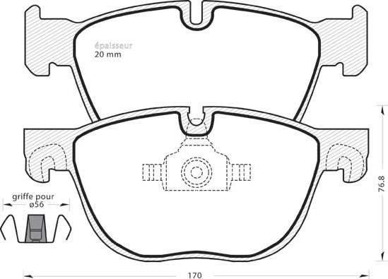 Denckermann B111233 - Bremžu uzliku kompl