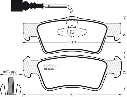 Brembo P85091 - FVR1647 BREMŽU UZLIKAS