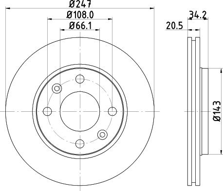 Blue Print ADP154312 - Bremžu diski