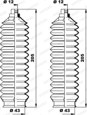 MOOG K150213 - D2103212X KOMPLEKTS K150213