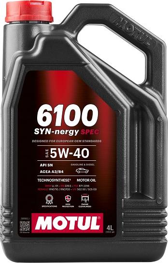 Motul 112926 - 6100SYN-nergySPEC 5W40 4L