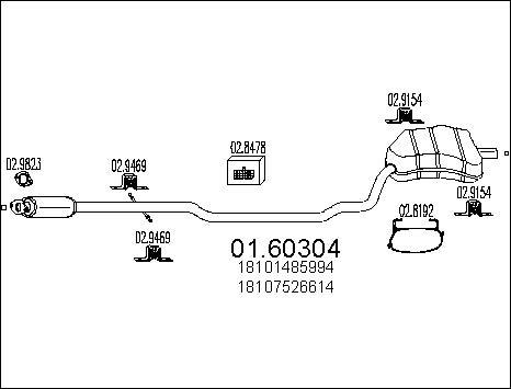 MTS 01.60304 - Izplūdes gāzu