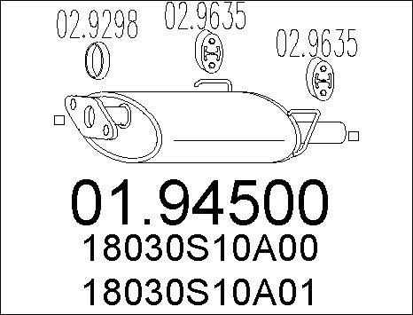 MTS 01.94500 - Izplūdes gāzu