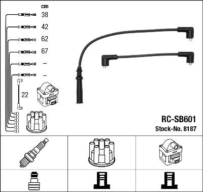 NGK 8187 - 8187 SVEČVADU KOMPL