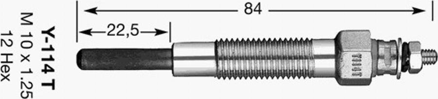 NGK Y-114T - Kvēlsvece