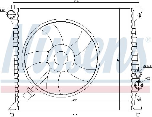 NISSENS 60425 - 60425 RADIATORS AUDI