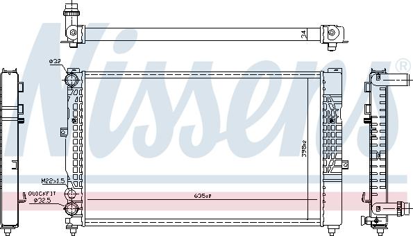 NISSENS 60491 - 60491 RADIATORS AUDI