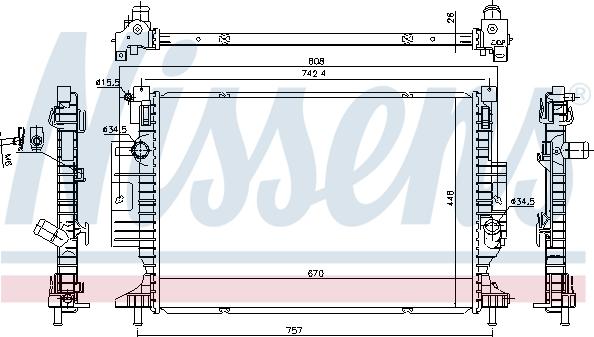 NISSENS 606215 - 606215 RADIATORS FORD