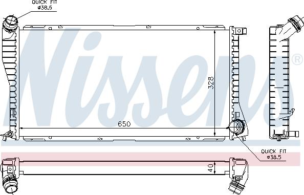 NISSENS 60634A - 60634A RADIATORS BMW