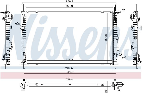 NISSENS 606537 - 606537 RADIATORS FORD
