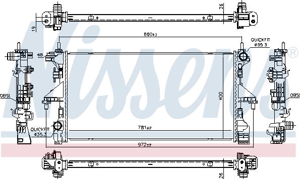 NISSENS 606554 - 606554 RADIATORS FIAT